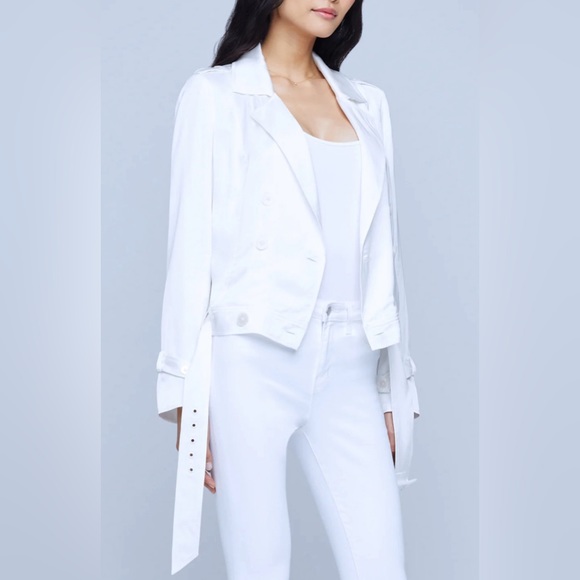 L'AGENCE ONYX JACKET, White, SZ XSmall, $520 - Picture 9 of 16